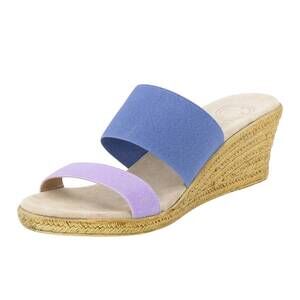 NEW CHARLESTON SHOE CO. women's backless cooper wedge sandal in berries